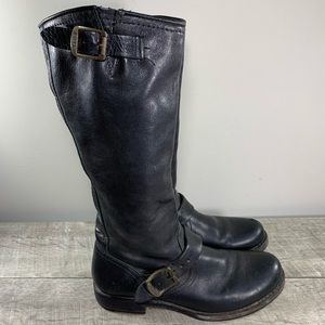 Frye 77605 Veronica Slouch Harness Riding Motorcycle Leather Womens Boots Size 8